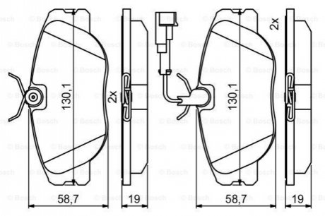 Тормозные колодки, дисковые. BOSCH 0986494851 (фото 1)