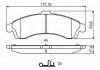 BOSCH CHEVROLET Колодки гальм. передн. TrailBlazer 5.3 04-, GMC Envoy XL 5.3 04- 0986494854