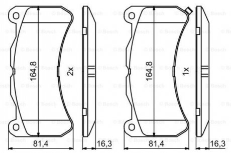 Тормозные колодки, дисковые. BOSCH 0986494871