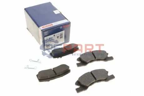 Фото Тормозные колодки MITSUBISHI P. MIRAGE 1,0-1,2 12- BOSCH (0986494878) изображение 1