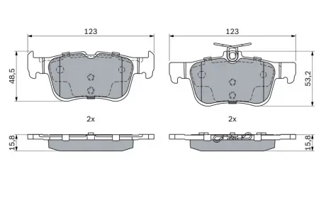BOSCH FORD колодки тормозов. задн. Mondeo, Galaxy, S-Max, 14- Bosch 0986494888 Купить в Украине