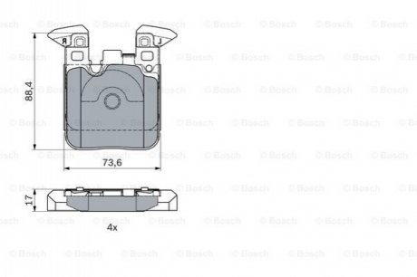 KLOCKI HAM. BMW P. 1234 1,5-3,0 11-21 BOSCH 0 986 494 948 (фото 1)