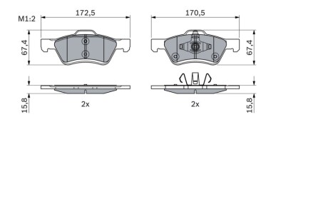 Колодки тормозные дисковые BOSCH 0 986 494 960 (фото 1)