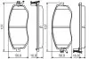 Фото Комплект гальмівних колодок передн, SUBARU BRZ, FORESTER, IMPREZA, LEGACY IV, LEGACY V, OUTBACK, XV TOYOTA GT 86 1.5-2.5LPG 12.00 Bosch (0986495125) зображення 1