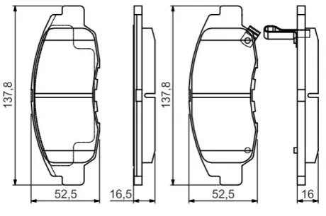 Дисковые тормозные колодки Bosch 0986495153