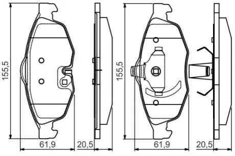 Дисковые тормозные колодки Bosch 0986495161 Купити в Україні