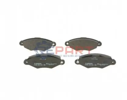Колодки гальмівні (передні) Renault Kangoo 97-/Nissan Kubistar 03 Bosch 0986495235 Купити в Україні