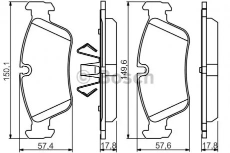 Гальмівні колодки.) BOSCH 0986495276