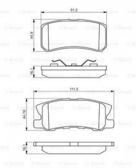 ДИСКОВI КОЛОДКИ ЗАДНI BOSCH 0 986 495 357 (фото 1)