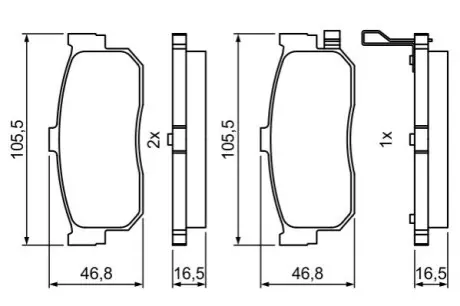 Гальмівні колодки (набір) Bosch 0986495387 Купити в Україні