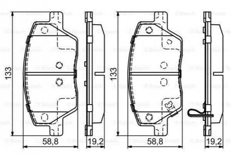 Тормозные колодки дисковые BOSCH 0986495392 (фото 1)