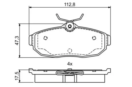 Гальмівні колодки дискові FORD Mustang R 04-10 Bosch 0986495401 Купити в Україні