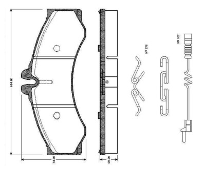 Тормозные колодки, дисковый тормоз.) BOSCH 0986TB2037 (фото 1)