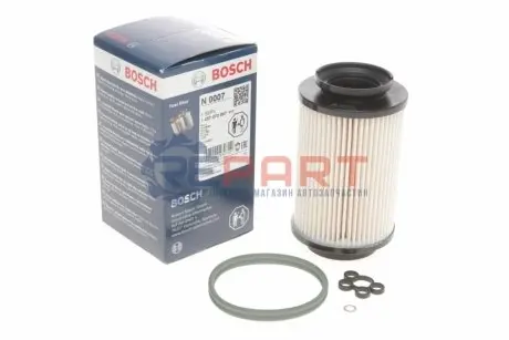 Паливний фільтр AUDI A3 SEAT ALTEA, ALTEA XL, LEON, TOLEDO III SKODA OCTAVIA II VW AMAROK, CADDY III, GOLF PLUS V, GOLF V, JETTA III, JETTA IV, PHAETON, TOURAN 1.9D/2.0D/3.0D 02.03 Bosch 1457070007 Купити в Україні