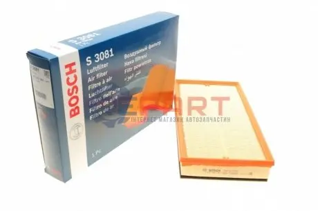 Фільтр повітряний (фільтруючий елемент) AUDI A3, TT SEAT LEON, TOLEDO II SKODA OCTAVIA I VW BORA, BORA I, GOLF IV, NEW BEETLE 1.4-3.2 09.96-12.13 Bosch 1457433081 Купити в Україні