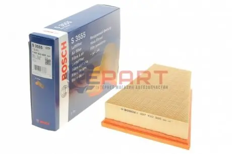 Фільтр повітряний (фільтруючий елемент) CITROEN BERLINGO, XSARA PEUGEOT 306, PARTNER 2.0D 02.99-12.11 Bosch 1457433555 Купити в Україні