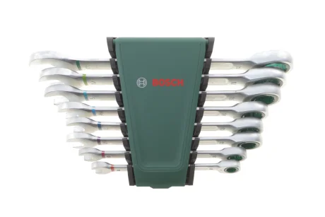 Набор ключей рожково-накидных с трещоткой 9-19 мм 8 ед. Bosch 1 600 A02 7PS