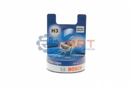 Лампа (упаковка-блістер 1шт) H3 12В 55Вт PK22S Pure Light Bosch 1 987 301 006 Купити в Україні