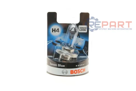 Лампа (упаковка-блістер 1шт) H4 12В 60/55Вт P43T Xenon Blue Bosch 1987301010