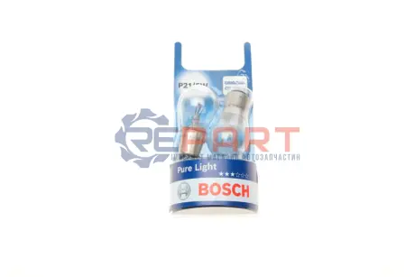 Лампа (упаковка-блістер 2шт) P21/5W 12В 5/21Вт BAY15D основна лампа Pure Light Bosch 1 987 301 016 Купити в Україні