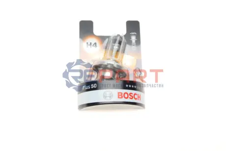 Лампа (упаковка-блістер 1шт) H4 12В 60/55Вт P43T Plus 50% Bosch 1987301040 Купити в Україні