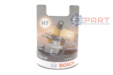 Лампа (упаковка-блістер 1шт) H7 12В 55Вт PX26D Plus 50% Bosch 1 987 301 042
