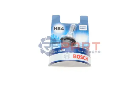 Лампа (упаковка-блістер 1шт) HB4 12В 51Вт P22D Pure Light Bosch 1987301063 Купити в Україні