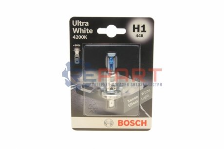 Лампа ULTRA WHITE 4200K H1 BOSCH 1 987 301 088 (фото 1)