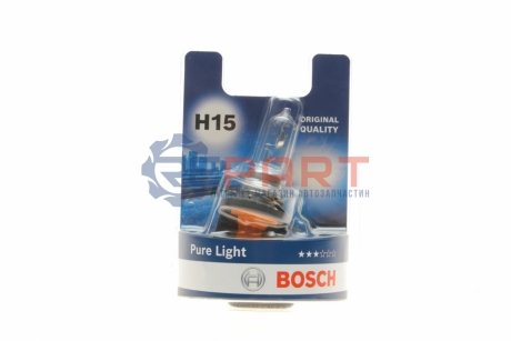 Лампа накаливания H15 55/15W 12V PGJ23T-1 Pure Light BL (выр-во) BOSCH 1 987 301 099 (фото 1)
