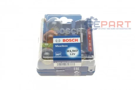 Rомплект ламп 12В Maxibox (H1/H7 H1/H7 - запобіжник: 10 15 20А) Bosch 1987301120