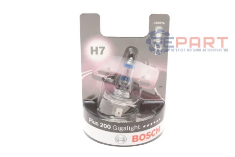 ЛАМПА РОЗЖАР. Plus 200 Gigalight H7 / *2 Bosch 1 987 301 145