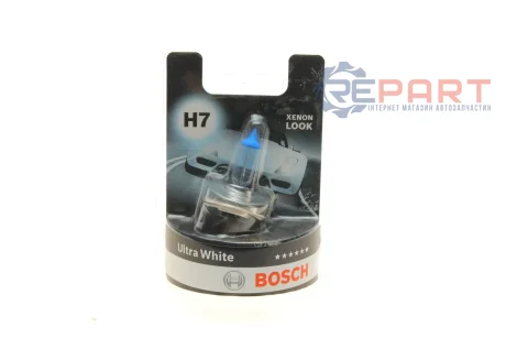 Лампа (упаковка-блістер 1шт) H7 12В 55Вт PX26D Ultra White 4200K Bosch 1 987 301 153