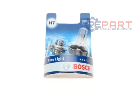 (к-кт 2 шт) Автолампа H7 12V 55W PX26d Pure Light Bosch 1 987 301 411