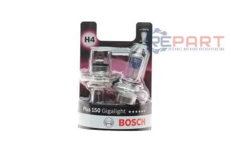 Автолампа H4 12V 60/55W P43t Plus 150 Gigalight DBL Bosch 1987301430