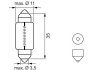 Лампа світлодіодна 12V 1W C5W (к/т 2 шт) - BOSCH 1987301502 (фото 2)