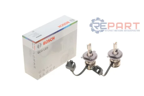(К-кт 2 шт.) Автолампа H4 12V 24W P43t Eco LED Twin (6000К) Bosch 1 987 301 700