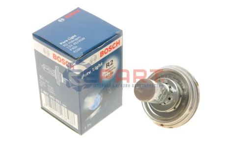 Фото Автолампа R2 12V 45/40W P45t Pure Light (BL/1шт.) BOSCH (1 987 302 021) зображення 1