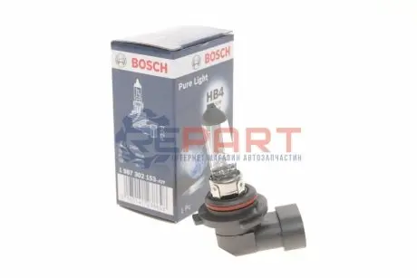 Лампа (картон 1шт) HB4 12В 51Вт P22D Pure Light Bosch 1 987 302 153 Купити в Україні