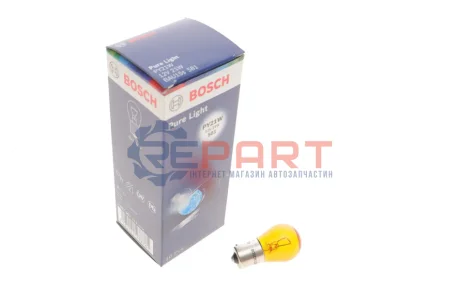 Лампа (картон 10шт) PY21W 12В 21Вт BAU15S основна лампа Pure Light, Помаранчевий Bosch 1987302213 Купити в Україні