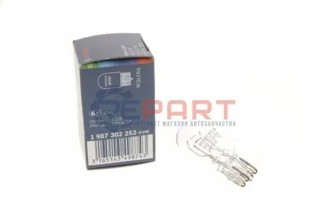 Лампа (картон 1шт) W21/5W 12В 5/21Вт W3X16Q Pure Light Bosch 1987302252 Купити в Україні