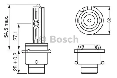 Лампа (картон 1шт) D2R 35Вт P32D-3 4100K Bosch 1 987 302 903