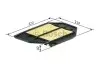 Фото Фільтр повітряний (фільтруючий елемент) HONDA CIVIC VII SUZUKI IGNIS II 1.3D/1.7D 01.02 Bosch (1987429178) зображення 1