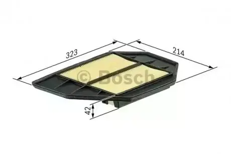 Фільтр повітряний (фільтруючий елемент) HONDA CIVIC VII SUZUKI IGNIS II 1.3D/1.7D 01.02 Bosch 1987429178 Купити в Україні