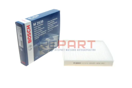 Фільтр салону FORD C-MAX, FOCUS C-MAX, FOCUS II, GALAXY I, GALAXY II, GALAXY MK II, KUGA I, MONDEO IV, MONDEO V, S-MAX 1.6-2.5 10.03-07.16 Bosch 1987432539 Купити в Україні