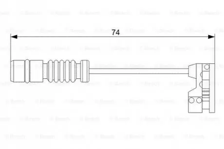 Датчик зносу гальмівних колодок передн MERCEDES C T-MODEL (S202), C (W202), CLK (A208), CLK (C208), E T-MODEL (S210), E (W210), SLK (R170) 3.2-5.5 02.96-04.04 Bosch 1987473008 Купити в Україні