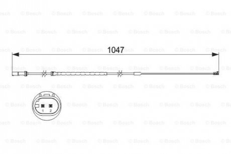 Датчик износа тормозных колодок - 1 987 473 512 (34356792571) BOSCH 1987473512