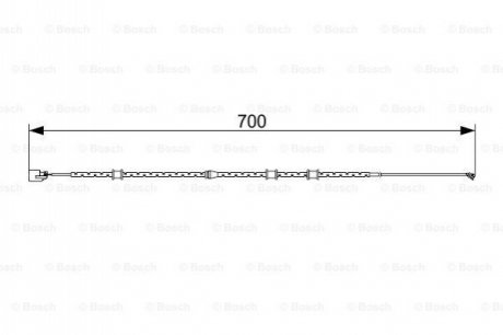 Датчик износа тормозных колодок - (C2D21335) BOSCH 1987473554