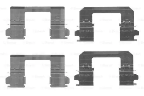 Монтажний набір гальмівних колодок NISSAN QASHQAI +2, QASHQAI I, X-TRAIL, X-TRAIL II RENAULT ESPACE IV 1.5D-3.5 11.02-12.15 Bosch 1987474461 Купити в Україні