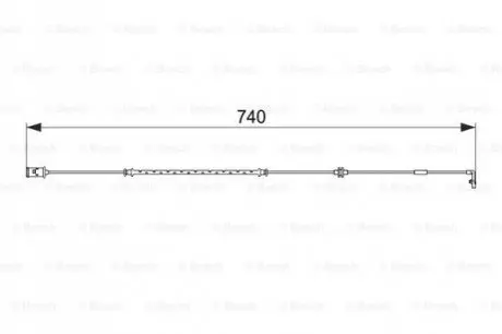 Датчик зносу гальмівних колодок передн OPEL ASTRA G, ASTRA G CLASSIC, ZAFIRA A 1.2-2.2D 02.98-12.09 Bosch 1987474587 Купити в Україні