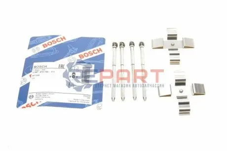 Монтажний набір гальмівних колодок VW TOUAREG 2.5D-3.6 10.02-05.10 Bosch 1987474744 Купити в Україні